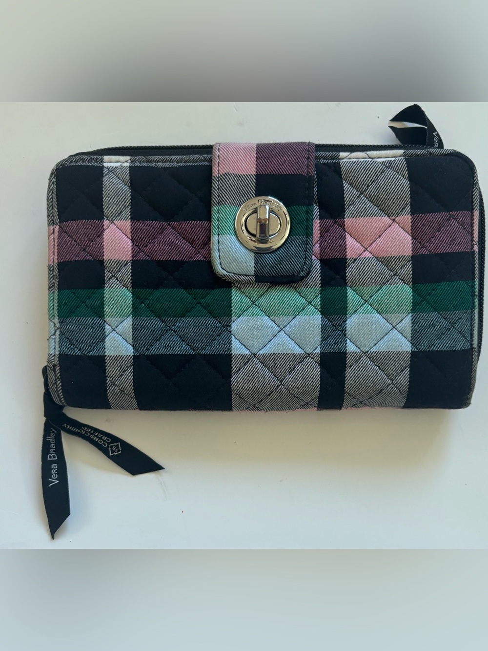 Vera bradley ribbons plaid women’s wallet